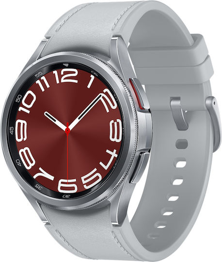 Samsung Galaxy Watch6 Classic Bluetooth Stainless Steel 43mm Αδιάβροχο με Παλμογράφο (Ασημί) - Image 2
