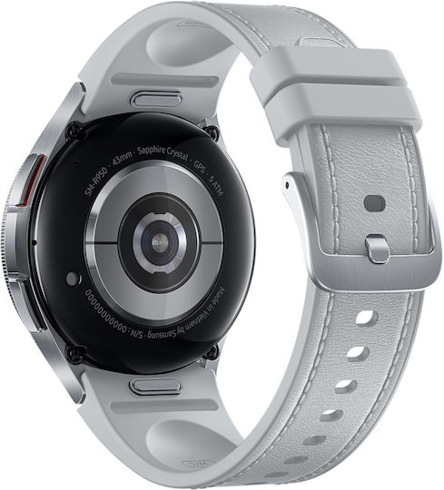 Samsung Galaxy Watch6 Classic Bluetooth Stainless Steel 43mm Αδιάβροχο με Παλμογράφο (Ασημί) - Image 4