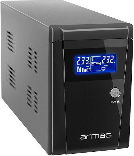 Armac O/1000E/LCD (FR) Mini UPS Line-Interactive 1000VA 650W με 3 Schuko Πρίζες - Image 2