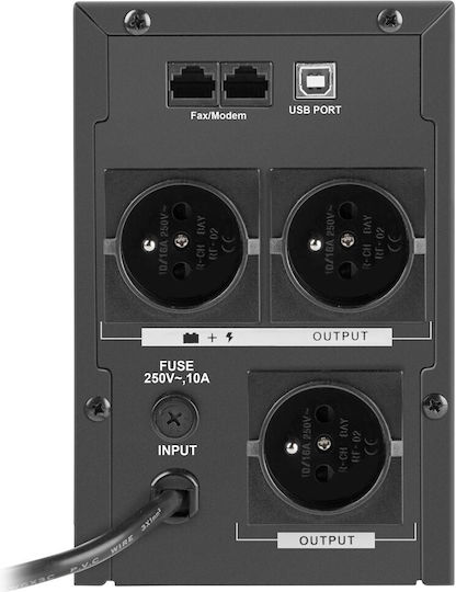 Armac O/1000E/LCD (FR) Mini UPS Line-Interactive 1000VA 650W με 3 Schuko Πρίζες - Image 4