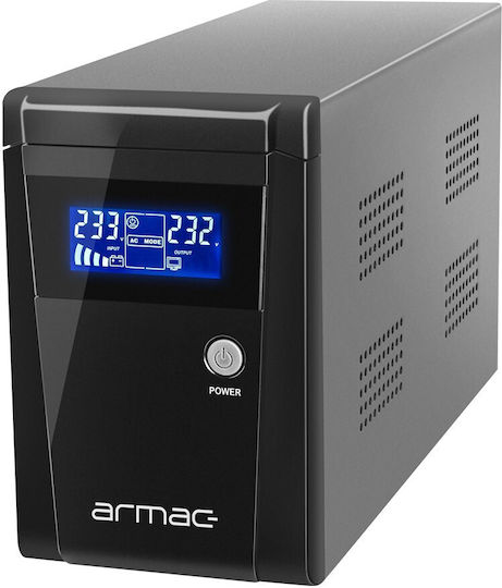 Armac O/1000E/LCD (FR) Mini UPS Line-Interactive 1000VA 650W με 3 Schuko Πρίζες - Image 5