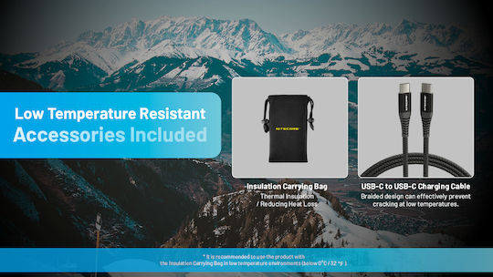 NiteCore Summit 20000 Power Bank 20000mAh 20W με Θύρα USB-A και Θύρα USB-C Μαύρο - Image 7