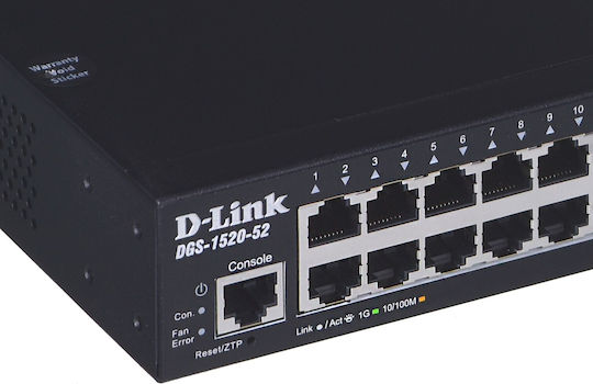 D-Link DGS-1520-52/E v1 Managed L3 Switch με 48 Θύρες Gigabit (1Gbps) Ethernet και 2 SFP Θύρες - Image 6