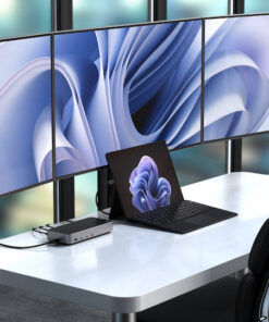 Alternative view of Satechi USB-A / USB-C Docking Station με HDMI/DisplayPort 4K PD Ethernet και σύνδεση 3 Οθονών Γκρι (ST-D4KTM-EU)
