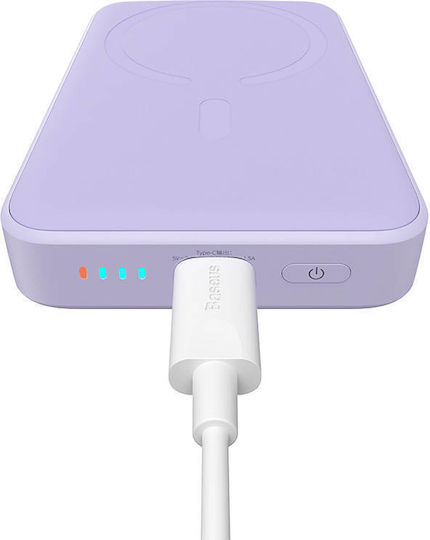 Baseus Mini Power Bank 10000mAh 20W με Θύρα USB-C Power Delivery Μωβ - Image 5