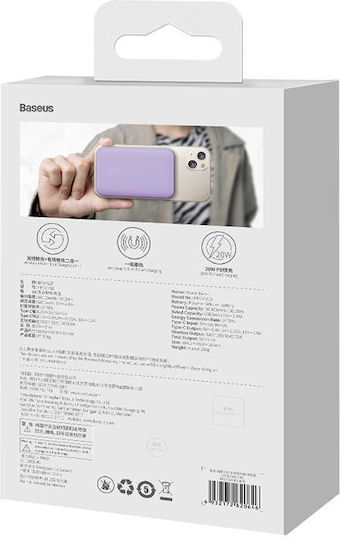 Baseus Mini Power Bank 10000mAh 20W με Θύρα USB-C Power Delivery Μωβ - Image 11
