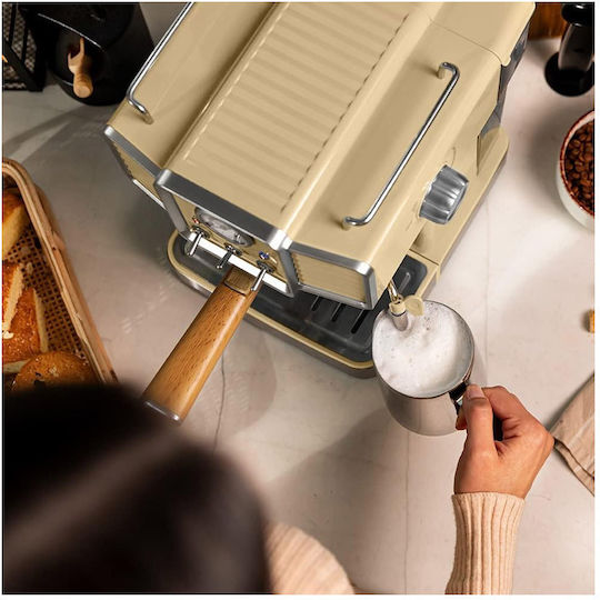 Cecotec Power Espresso 20 Tradizionale Μηχανή Espresso 1350W Πίεσης 20bar Light Yellow - Image 7