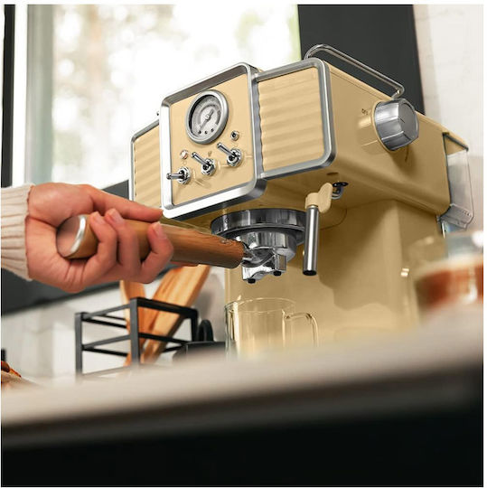 Cecotec Power Espresso 20 Tradizionale Μηχανή Espresso 1350W Πίεσης 20bar Light Yellow - Image 6