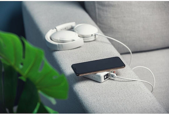 Forcell Multifunction 4in1 Wireless Power Bank 8000mAh 15W με 2 Θύρες USB-A και Θύρα USB-C Λευκό - Image 12