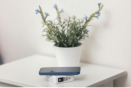Forcell Multifunction 4in1 Wireless Power Bank 8000mAh 15W με 2 Θύρες USB-A και Θύρα USB-C Λευκό - Image 5