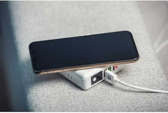 Forcell Multifunction 4in1 Wireless Power Bank 8000mAh 15W με 2 Θύρες USB-A και Θύρα USB-C Λευκό - Image 11