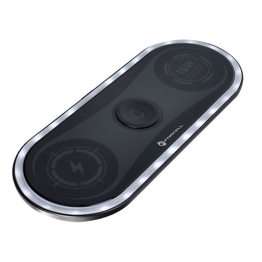 Forcell Ασύρματος Φορτιστής (Qi Pad) 15W Μαύρος (F-Energy) - Image 2