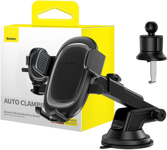 Baseus Βάση Κινητού Αυτοκινήτου UltraControl Pro Series με Ρυθμιζόμενα Άγκιστρα Μαύρη C40351600113-00