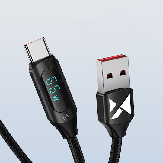 Wozinsky Braided USB 2.0 Cable USB-C male - USB-A 66W Μαύρο 2m (WUACC2) - Image 2