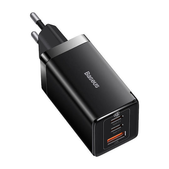 Baseus Φορτιστής GaN με Θύρα USB-A και 2 Θύρες USB-C και Καλώδιο USB-C - USB-C 65W Quick Charge 3.0 Μαύρος (Gan5) - Image 5