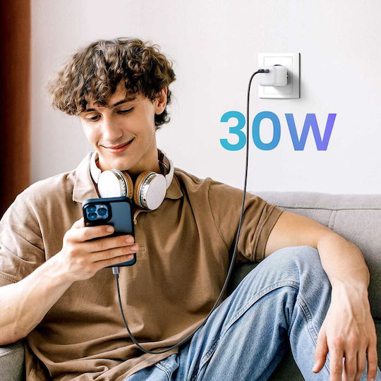 Ugreen Φορτιστής Χωρίς Καλώδιο GaN με Θύρα USB-C 30W Power Delivery Λευκός (Nexode Mini) - Image 5