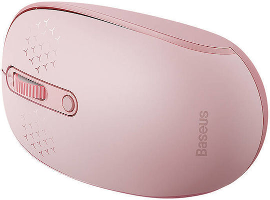 Baseus F01B Ασύρματο Bluetooth Mini Ποντίκι Ροζ - Image 4