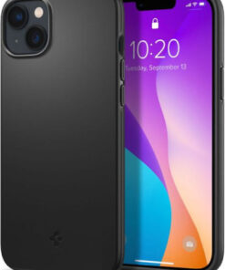 Spigen Thin Fit Back Cover Πλαστικό / Σιλικόνης 1.55mm Μαύρο (iPhone 15) ACS06776