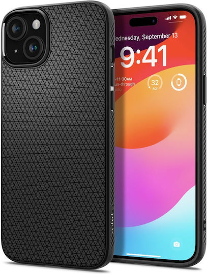 Spigen Liquid Air Back Cover Σιλικόνης Μαύρο (iPhone 15 Plus) ACS06650