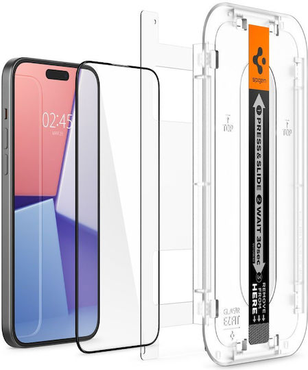 Spigen Glas.Tr 0.3mm Full Face Tempered Glass Μαύρο (iPhone 15) AGL06908 - Image 2