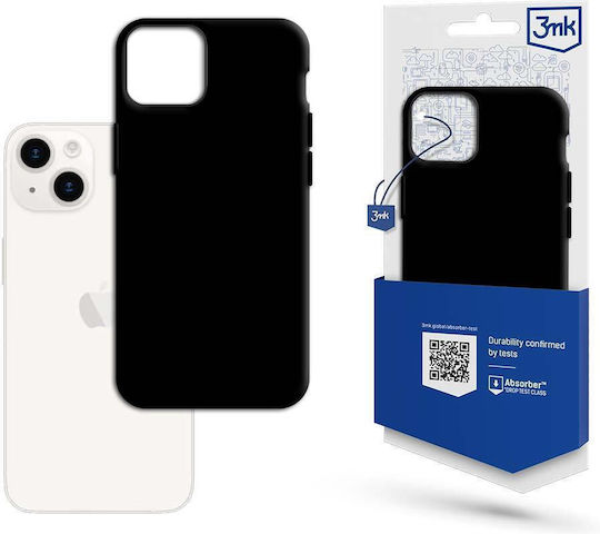 3MK Matt Back Cover Σιλικόνης / Tempered Glass Μαύρο (iPhone 15) - Image 2