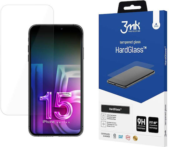 3MK Hardglass Tempered Glass (Apple iPhone 15) - Image 2