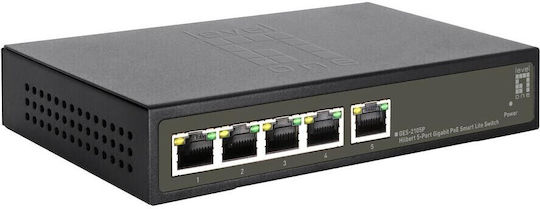 Level One GES-2105P Hilbert Managed L2 PoE+ Switch με 5 Θύρες Gigabit (1Gbps) Ethernet - Image 2