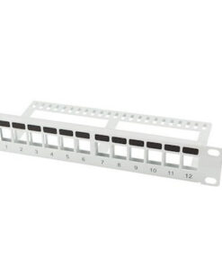 Lanberg Κάλυμμα Πάνελ για Rack 1U 10" 12 Θυρών Γκρι 332385