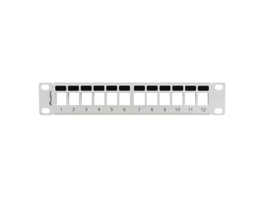 Lanberg Κάλυμμα Πάνελ για Rack 1U 10" 12 Θυρών Γκρι 332385 - Image 4