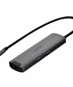 Unitek USB-C / USB-A Docking Station με 4K PD Ethernet Γκρι (H1112F)