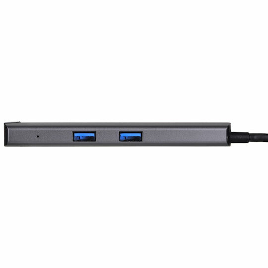 Unitek USB-C / USB-A Docking Station με 4K PD Ethernet Γκρι (H1112F) - Image 5