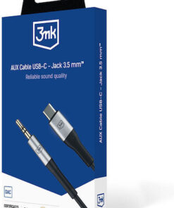 Alternative view of 3MK USB 2.0 Cable USB-C male - 3.5mm Μαύρο 1m