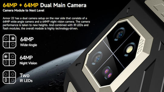 Ulefone Armor 22 Dual SIM (8/128GB) Ανθεκτικό Smartphone Μαύρο - Image 3