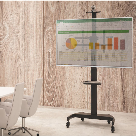 Techly ICA-TR36 Βάση Τηλεόρασης Δαπέδου έως 60" και 100kg Μαύρο - Image 8