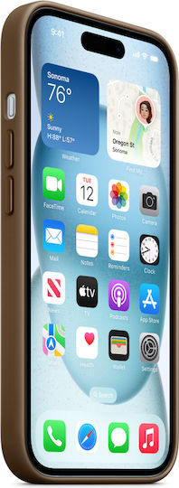 Apple Finewoven Back Cover Υφασμάτινο Καφέ (iPhone 15) MT3C3ZM/A - Image 2