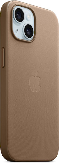 Apple Finewoven Back Cover Υφασμάτινο Καφέ (iPhone 15) MT3C3ZM/A - Image 4