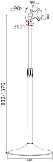 Techly ICA-TR10 Δαπέδου έως 27" και 22kg - Image 5