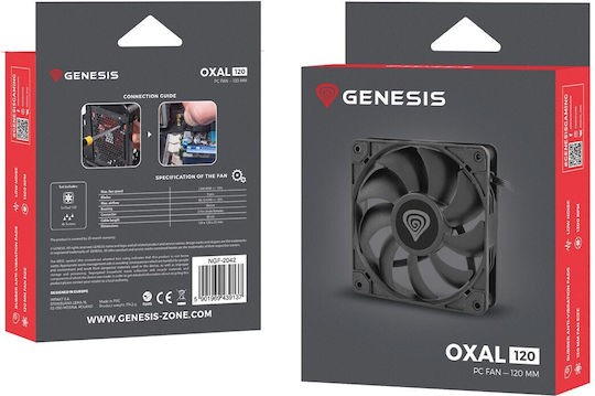 Natec Oxal 120 Case Fan με Σύνδεση 3-Pin - Image 2
