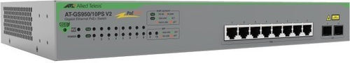Allied Telesis AT-GS950/10PS v2 Unmanaged L2 PoE++ Switch με 8 Θύρες Gigabit (1Gbps) Ethernet και 2 SFP Θύρες - Image 2