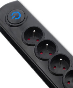 Alternative view of Qoltec Πολύπριζο 6 Θέσεων με Διακόπτη και Καλώδιο 5m 50172