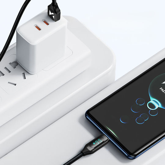 Wozinsky Braided USB 2.0 Cable USB-C male - USB-A 66W Μαύρο 2m (WUACC2) - Image 3