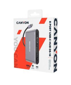 Alternative view of Canyon USB-C Docking Station με HDMI 4K PD Ethernet Γκρι (CNS-TDS14)