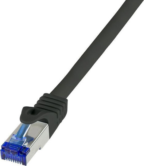 LogiLink S/FTP Cat.6a Καλώδιο Δικτύου Ethernet 0.5m Μαύρο 1τμχ C6A023S