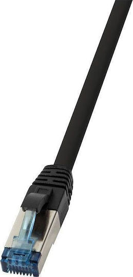 LogiLink U/UTP Cat.6a Καλώδιο Δικτύου Ethernet 0.5m Μαύρο 1τμχ CQ6025S