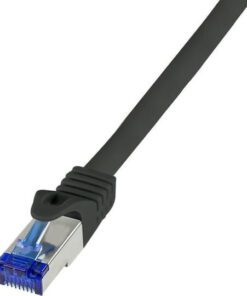 LogiLink S/FTP Cat.6a Καλώδιο Δικτύου Ethernet 1m Μαύρο 1τμχ C6A033S