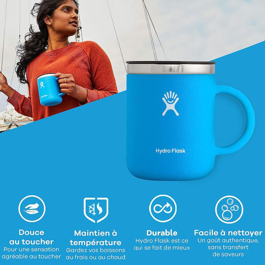 Hydro Flask Coffee Mug Κούπα Θερμός Ανοξείδωτο BPA Free 355ml Black M12CP001 - Image 3