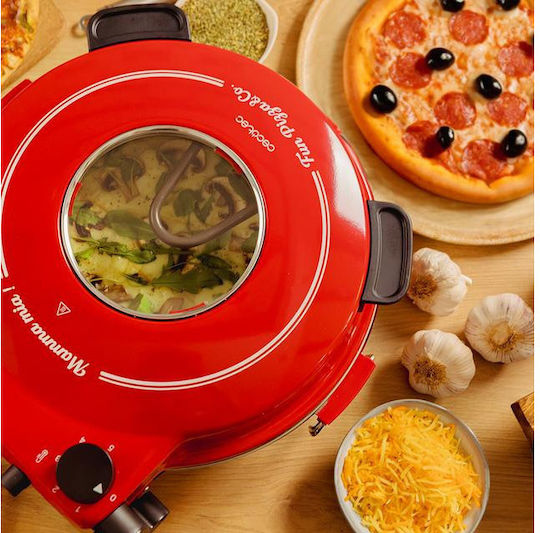 Cecotec Fun Pizza & Co Mamma Mia 03826 Παρασκευαστής Πίτσας 1200W Κόκκινος - Image 4