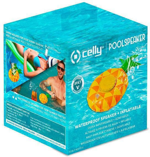 Celly Pool Αδιάβροχο Ηχείο Bluetooth 3W με Διάρκεια Μπαταρίας έως 4 ώρες Κίτρινο - Image 4