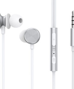 Joyroom JR-EW03 In-ear Handsfree Ακουστικά με Βύσμα 3.5mm Ασημί