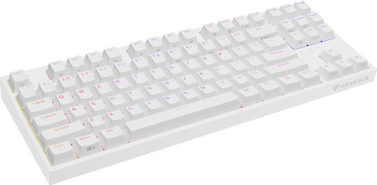 Genesis Thor 404 Gaming Μηχανικό Πληκτρολόγιο Tenkeyless με Gateron Yellow διακόπτες και RGB φωτισμό (Αγγλικό US) Λευκό - Image 2